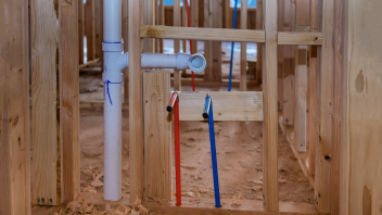 pipes in a new home build