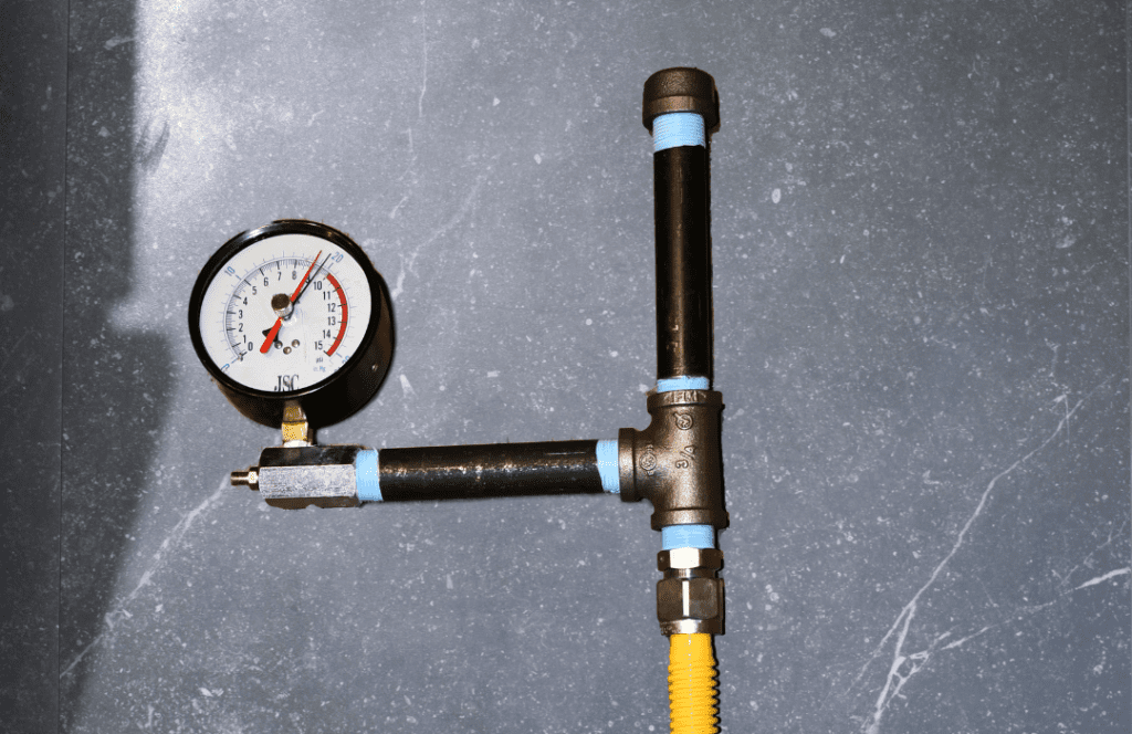 Gas leak detection gauge