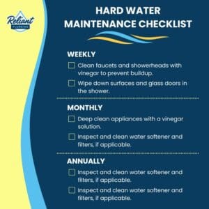 hard water damage maintenance checklist